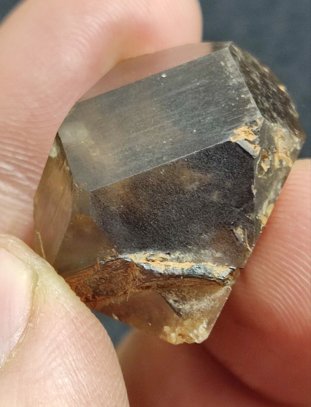 An Aesthetic double terminated smoky quartz crystal 14 grams