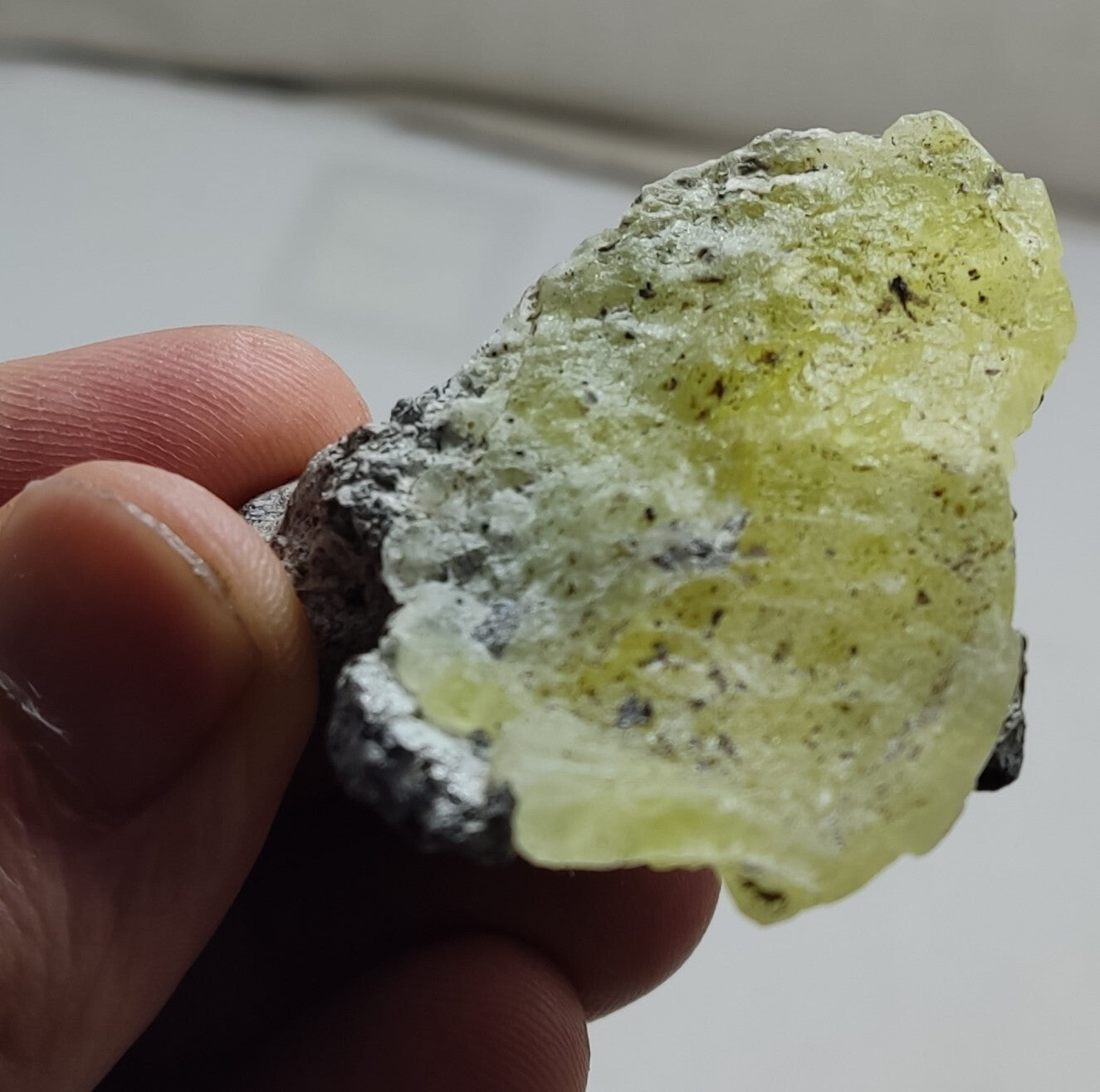 An Aesthetic Natural specimen of brucite with chromite 44 grams