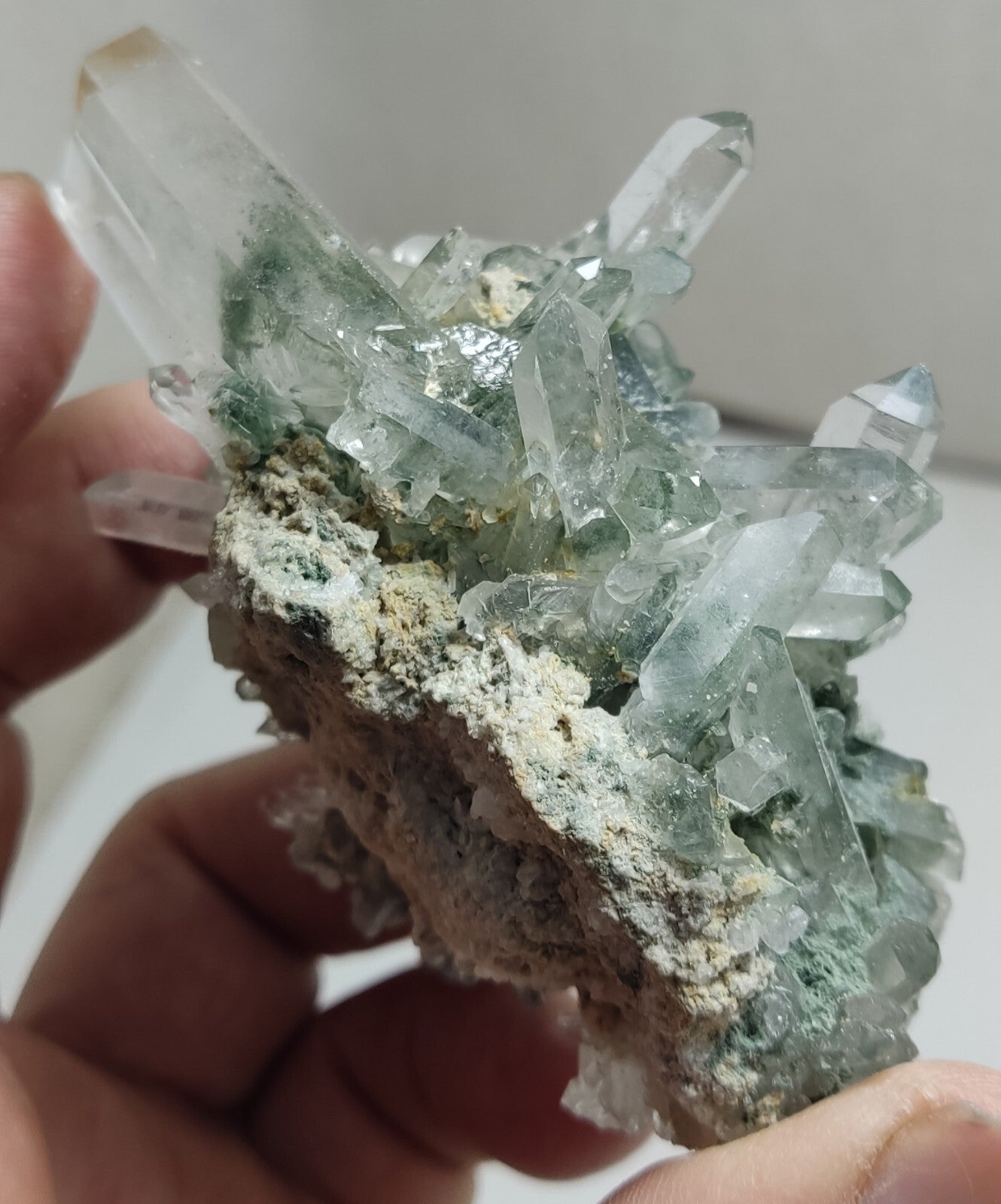 An Aesthetic Natural beautifully terminated Chlorite Quartz cluster 156 grams