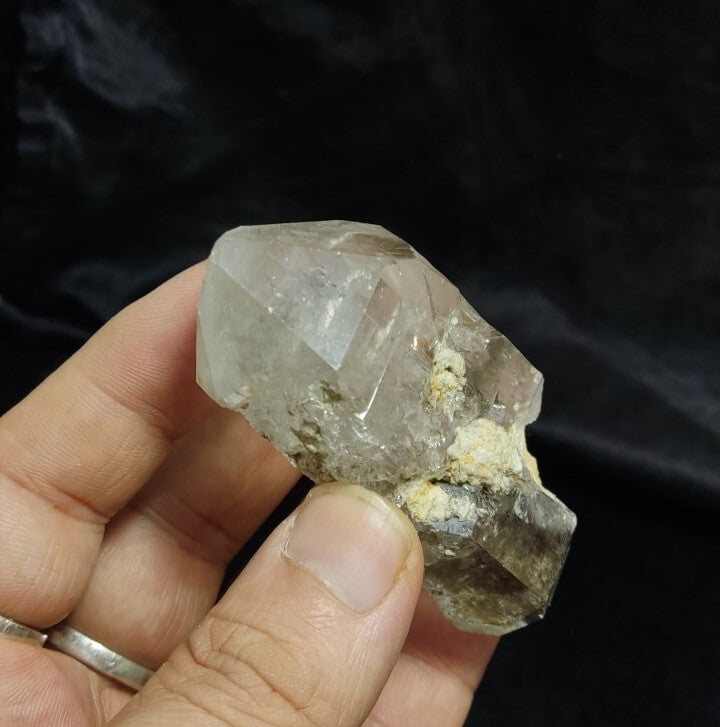 Gwindel Like Double Terminated Light Smoky Quartz 115 grams