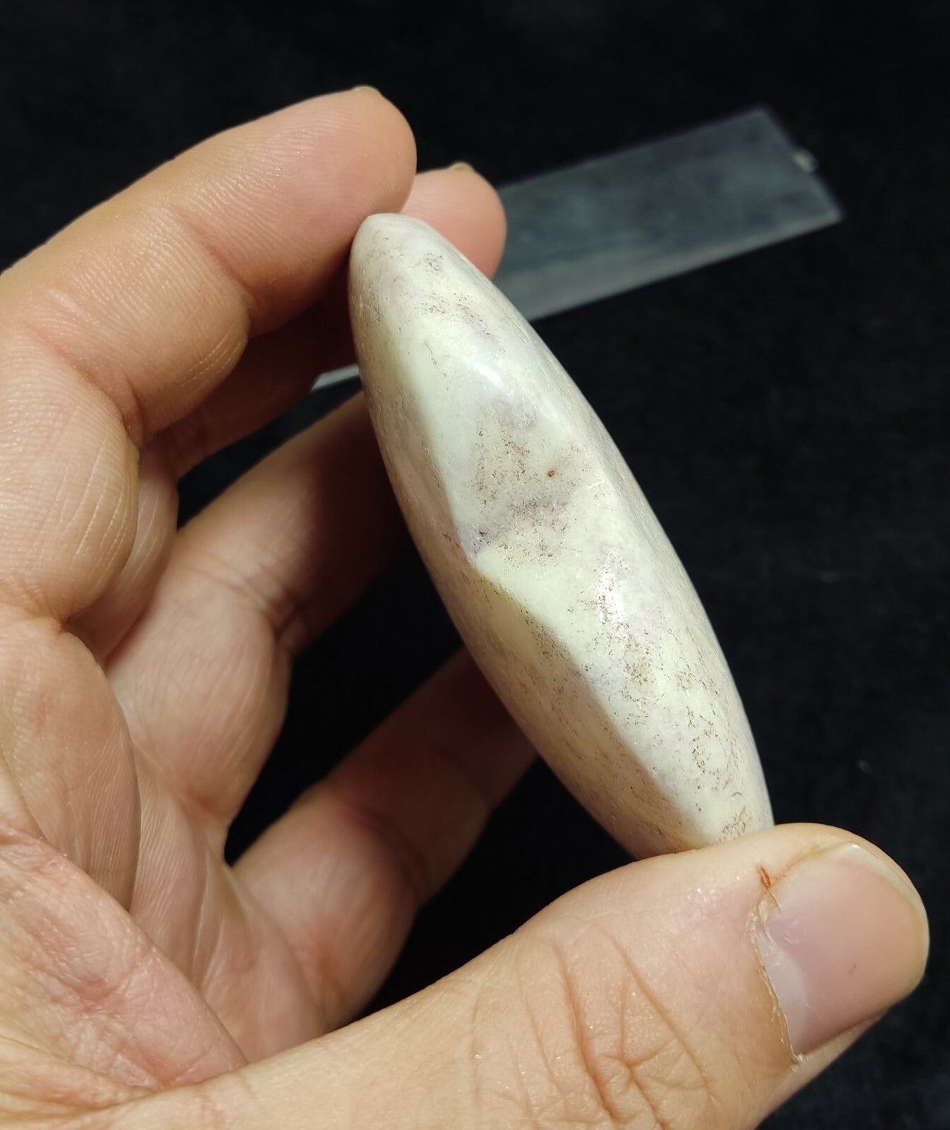 An amazing specimen of polished Hackmanite heart shape 183 grams