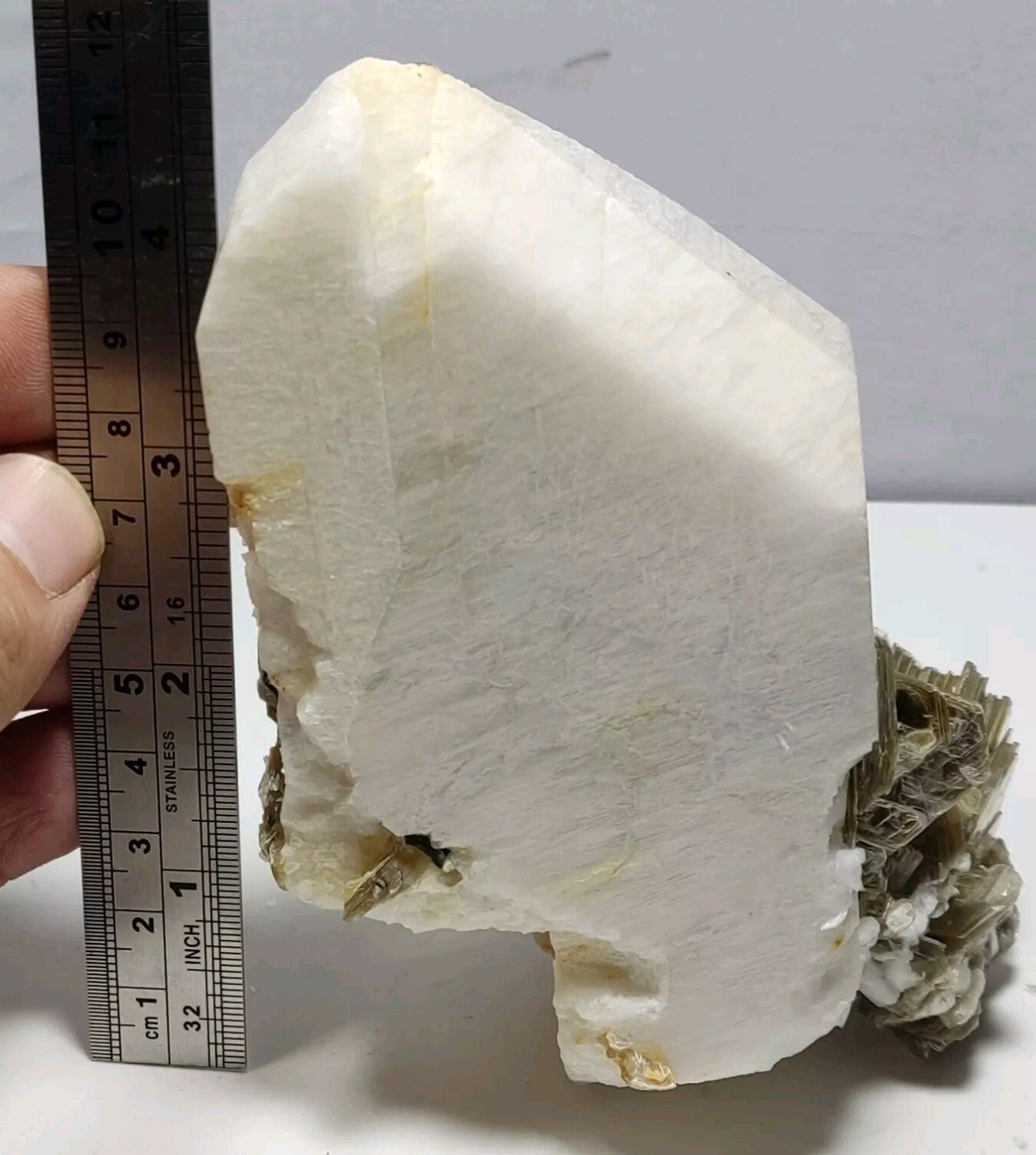 An aesthetic combo specimen of feldspar tourmaline muscovite apatite 735 grams