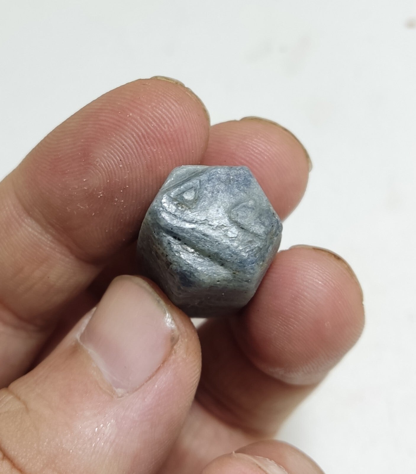 An aesthetic specimen of terminated sapphire crystal 22 grams