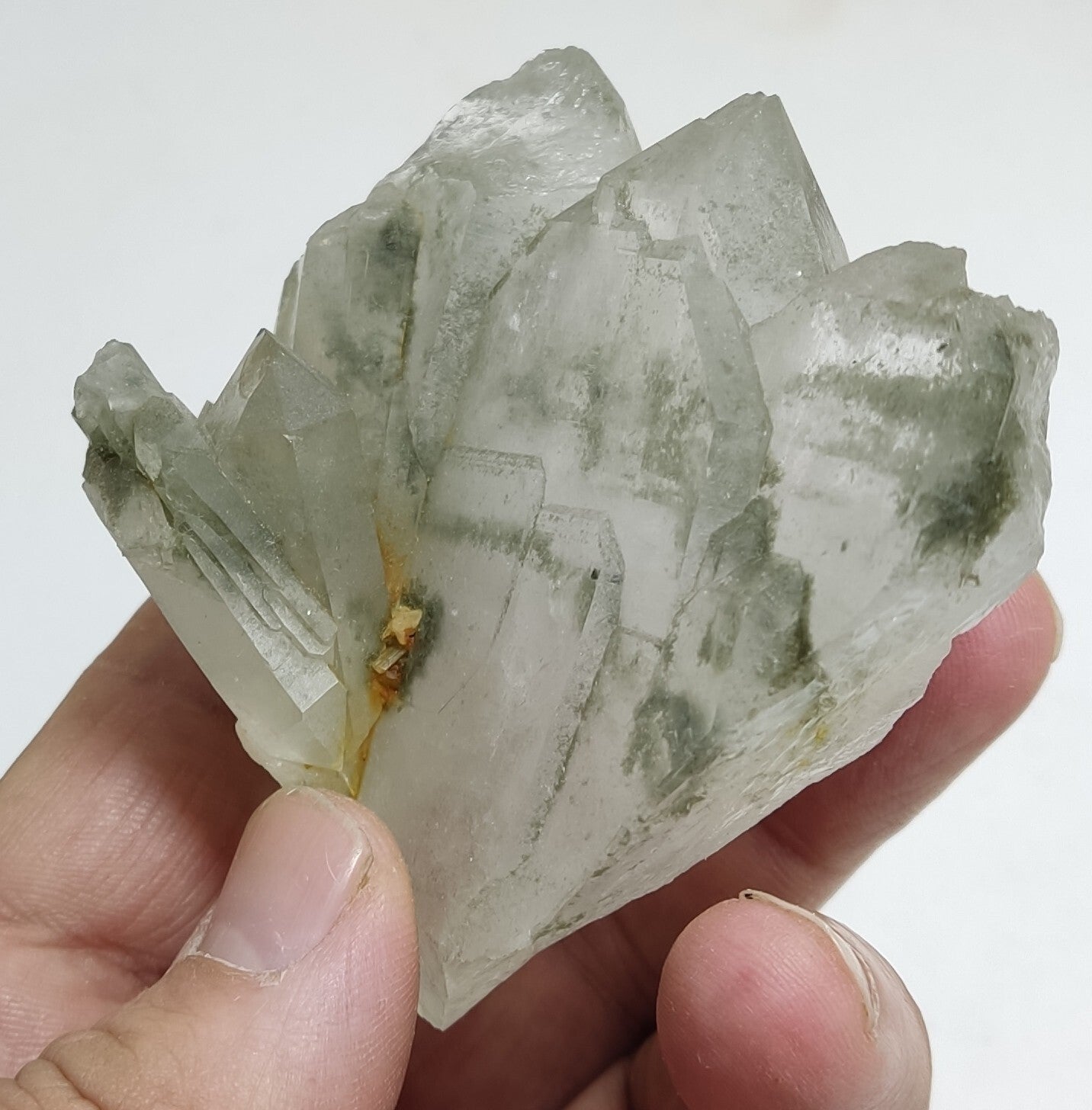 An Aesthetic Natural beautifully terminated Chlorite Quartz cluster 218 grams