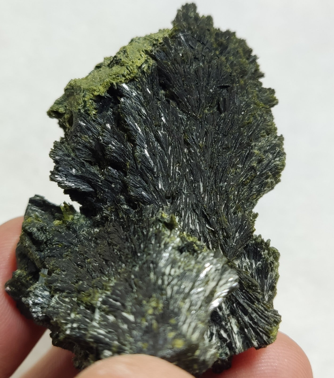 An aesthetic specimen of epidote crystal specimen 82 grams