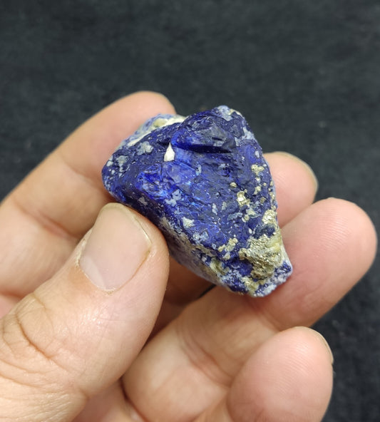 An Aesthetic specimen of fluorescent Lazurite with pyrite 65 grams