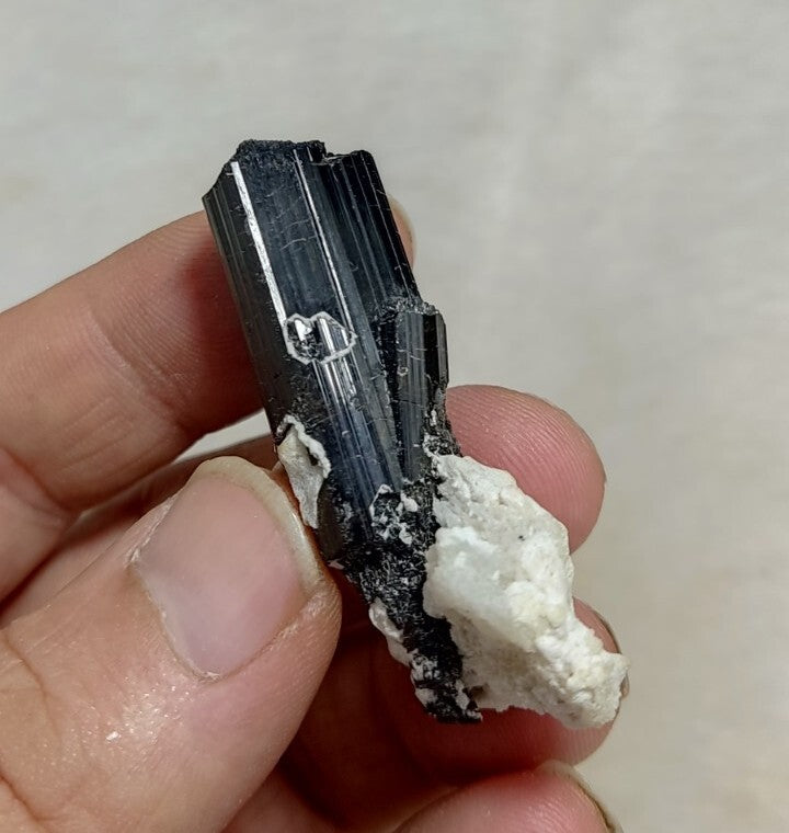 Natural Terminated Black Tourmaline Crystal 22 grams