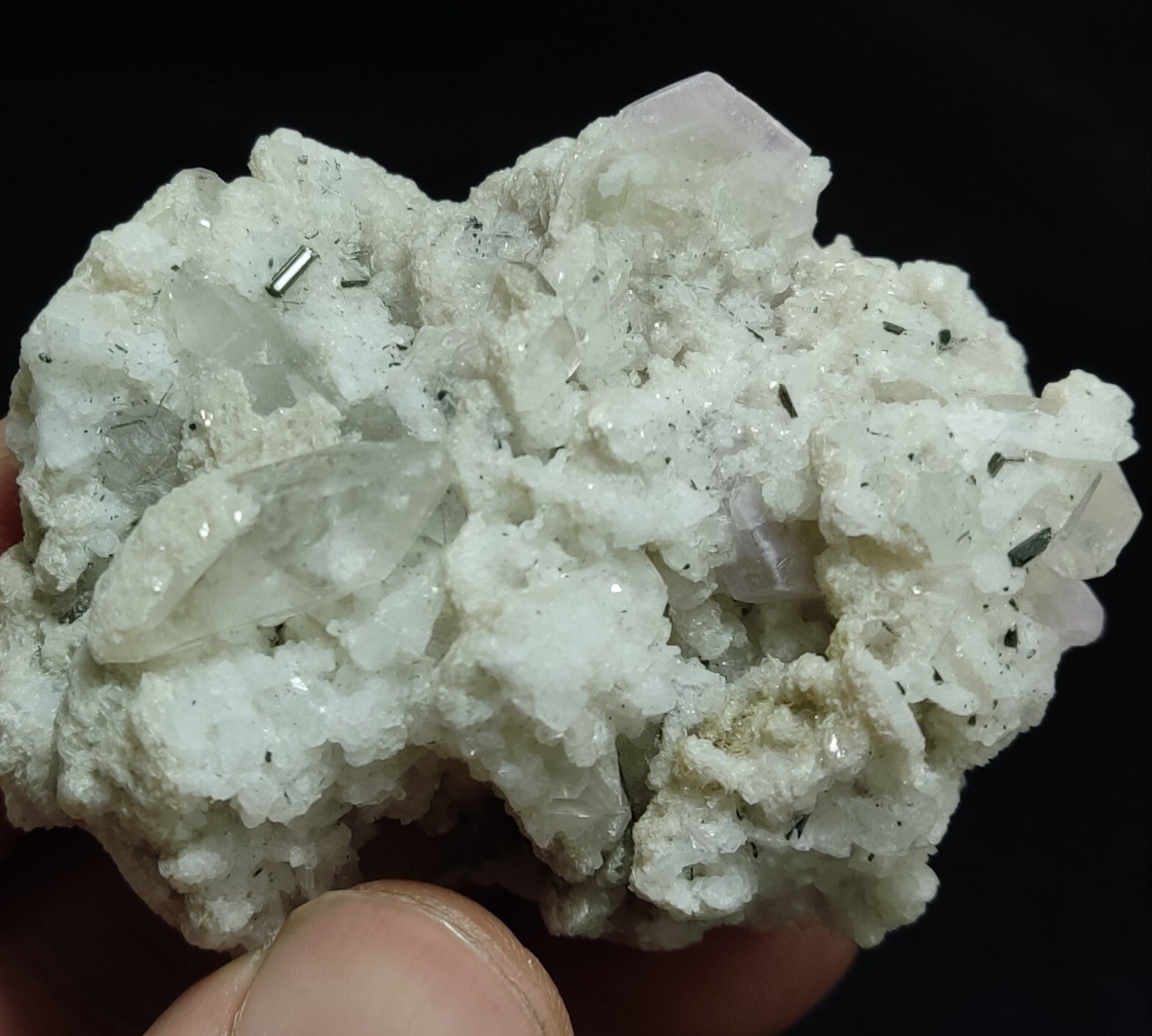 An Aesthetic combo specimen of apatite quartz and albite 69 grams grams