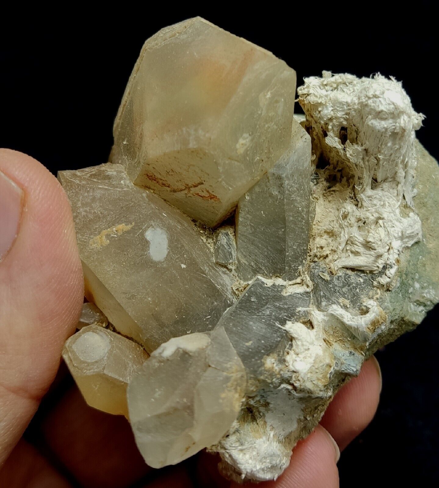 Amphibole included quartz cluster specimen 179 grams