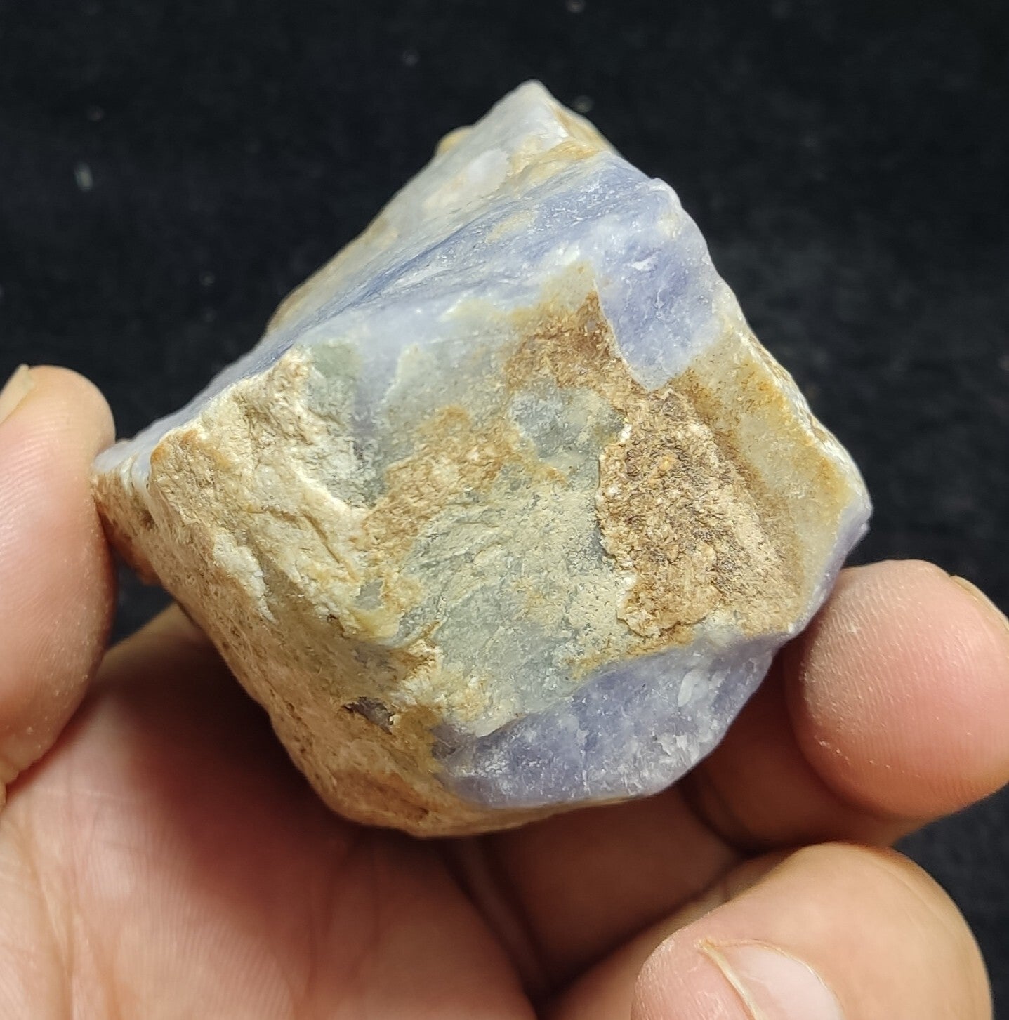 An Aesthetic Natural fluorescent rough Hackmanite specimen 315 grams