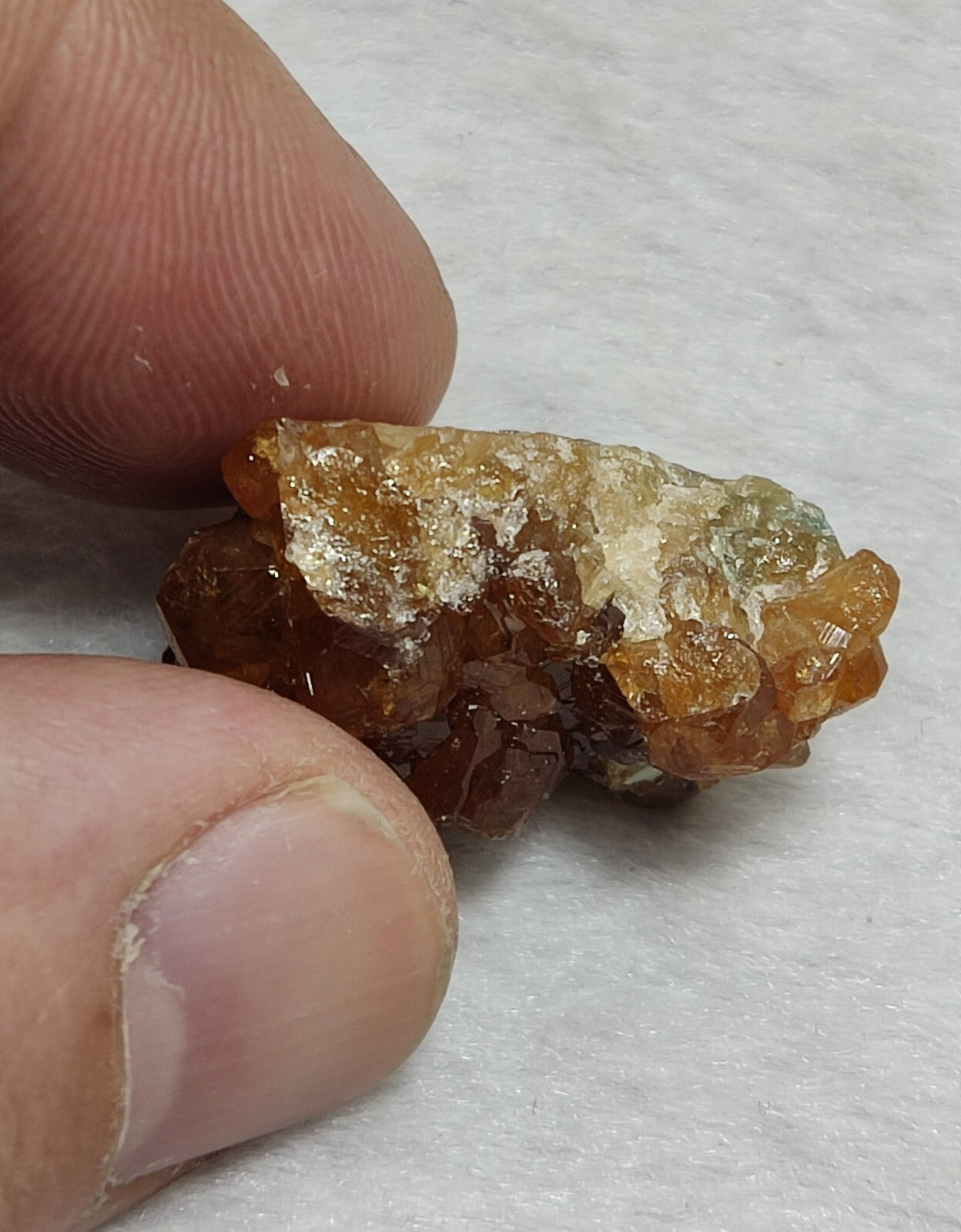 An Aesthetic natural terminated hessonite thumbnail specimen 13 grams
