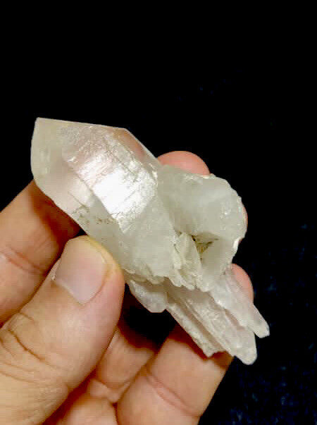 Double Terminated Quartz crystal 83g