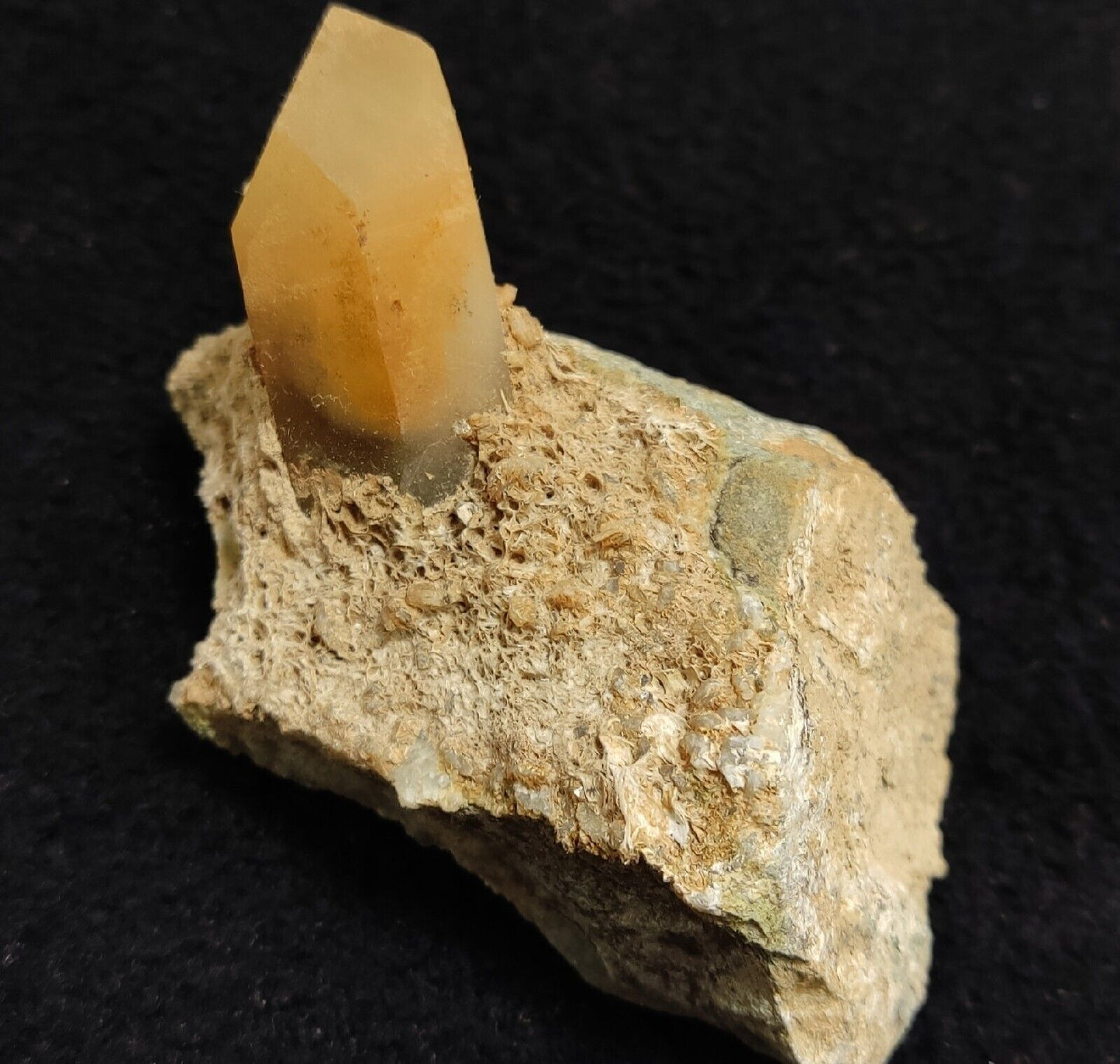 Amphibole quartz crystal on matrix 93 grams