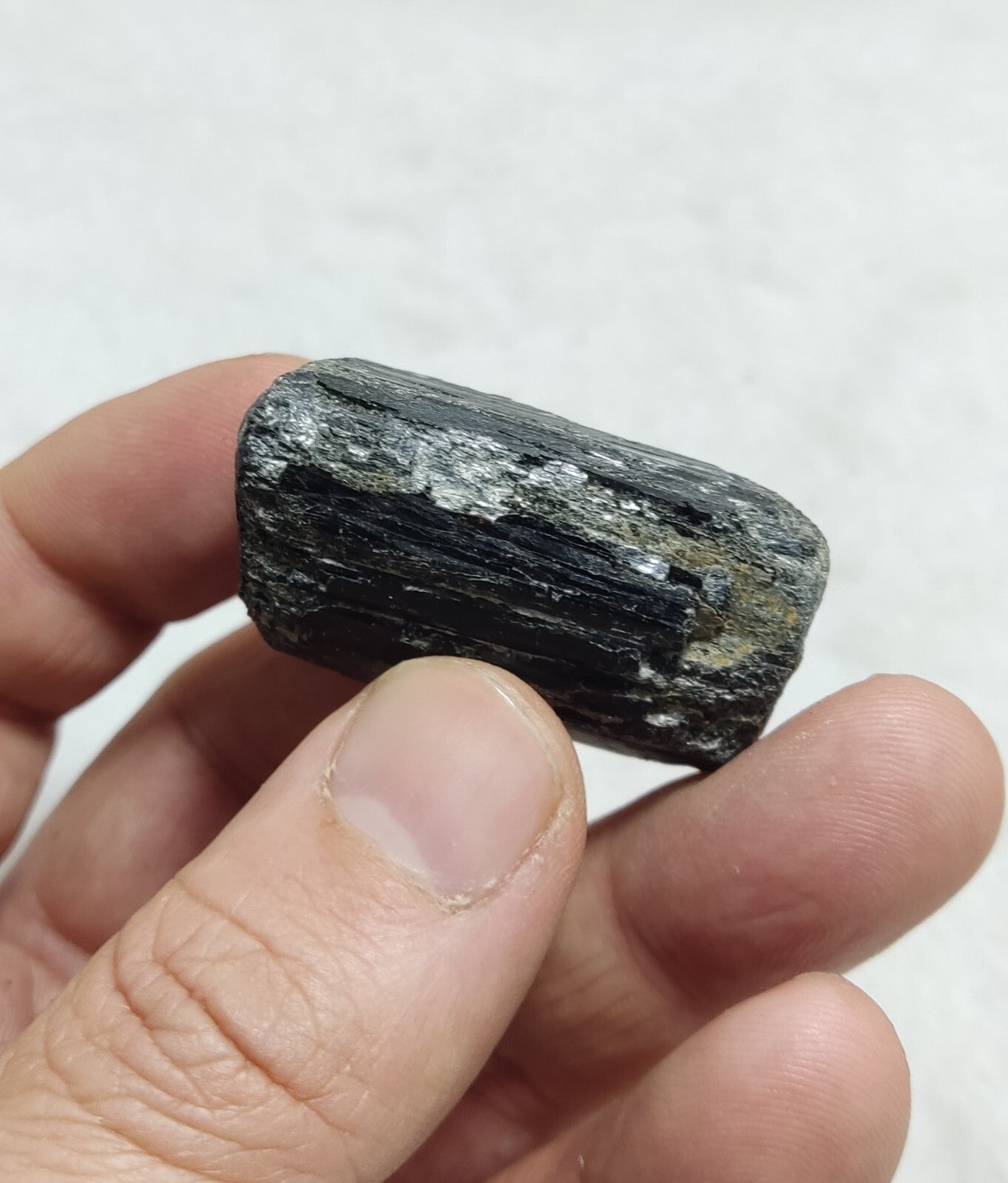 An amazing specimen of terminated black tourmaline 46 grams