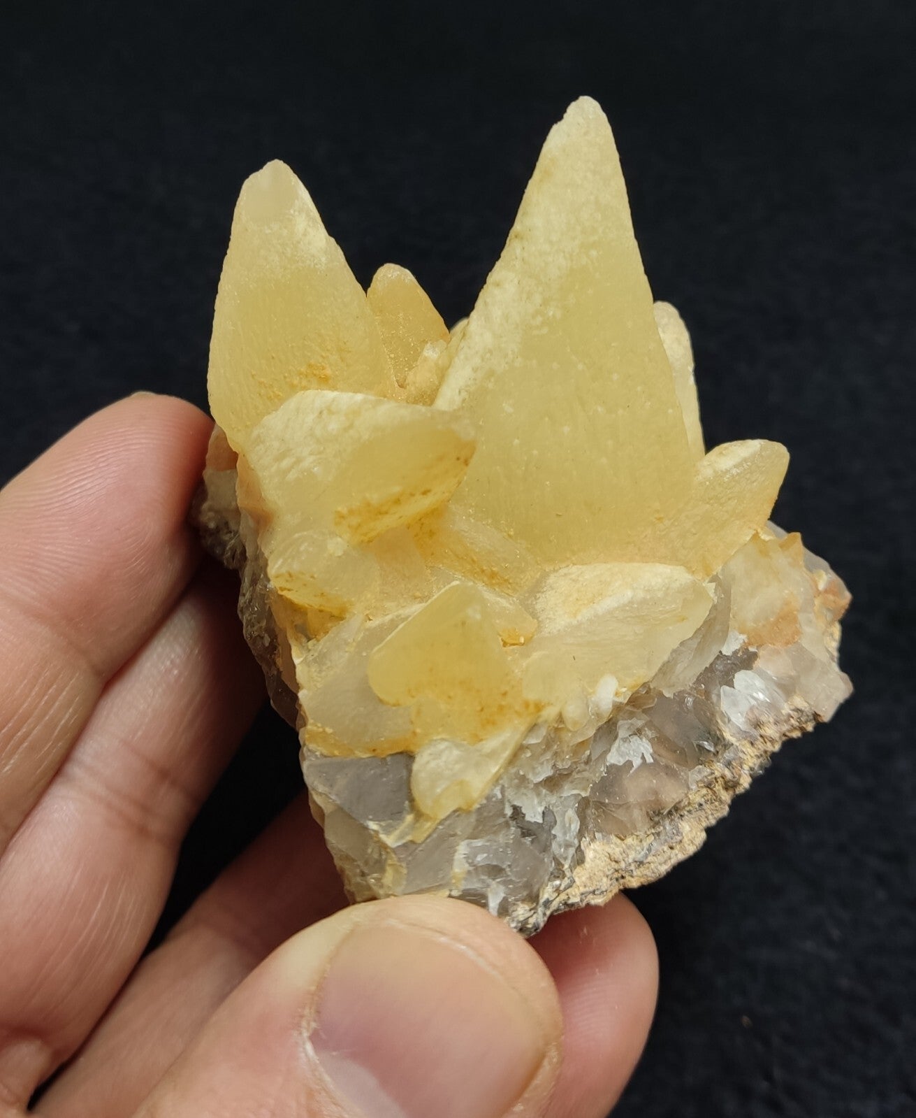 An Aesthetic Naturally terminated specimen of dogtooth calcite 188 grams