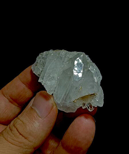 Natural quartz Clusters With Brookite Inclusions . Black Color Brookites .