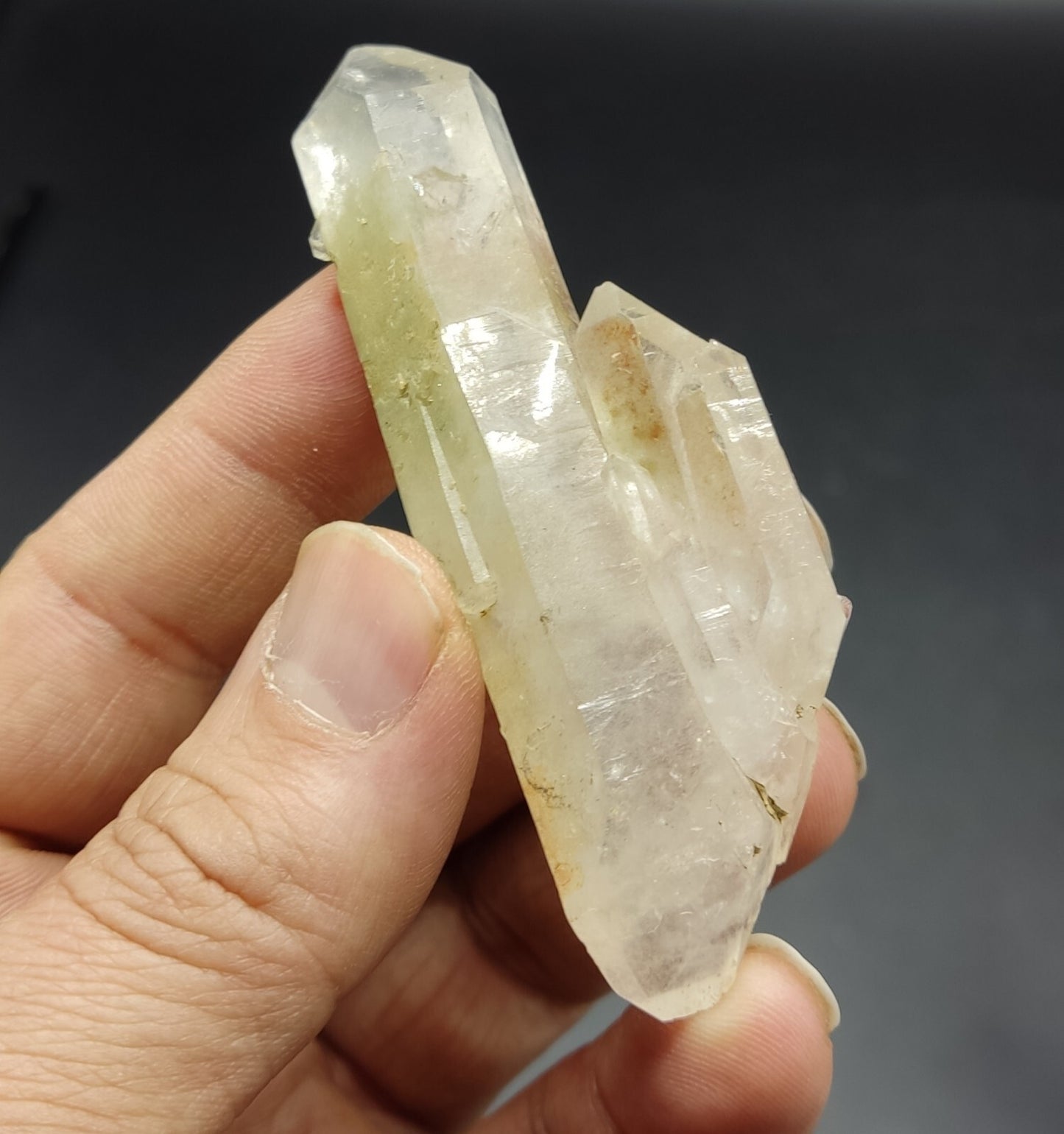 An Aesthetic terminated chlorite Quartz specimen 57 grams