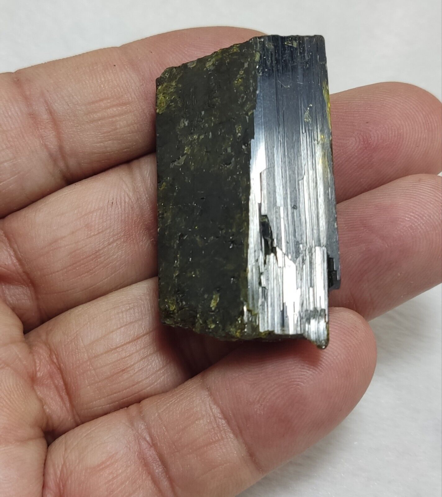 An Aesthetic specimen of epidote crystal 36 grams