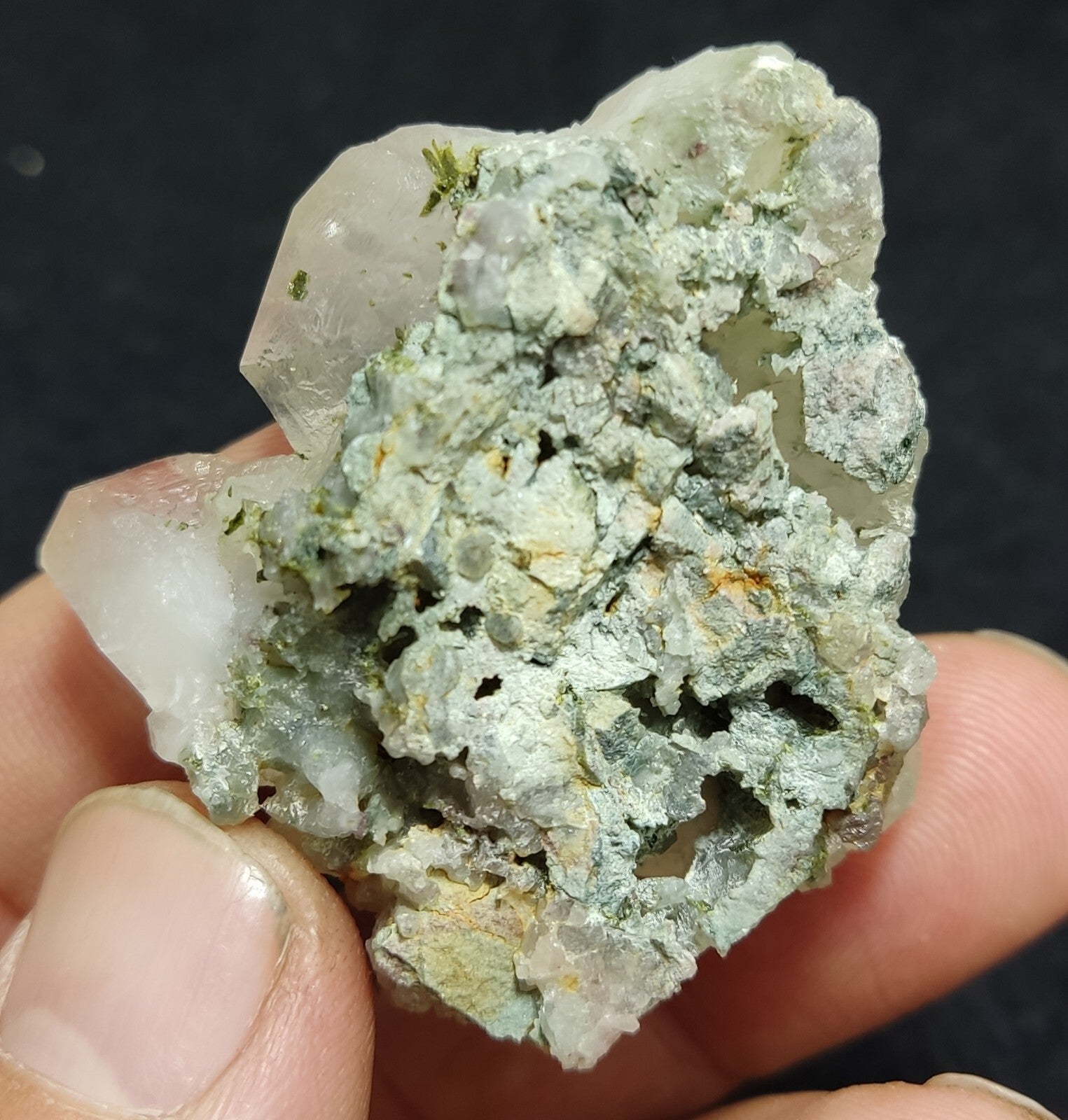 An Aesthetic terminated epidote Quartz specimen 48 grams