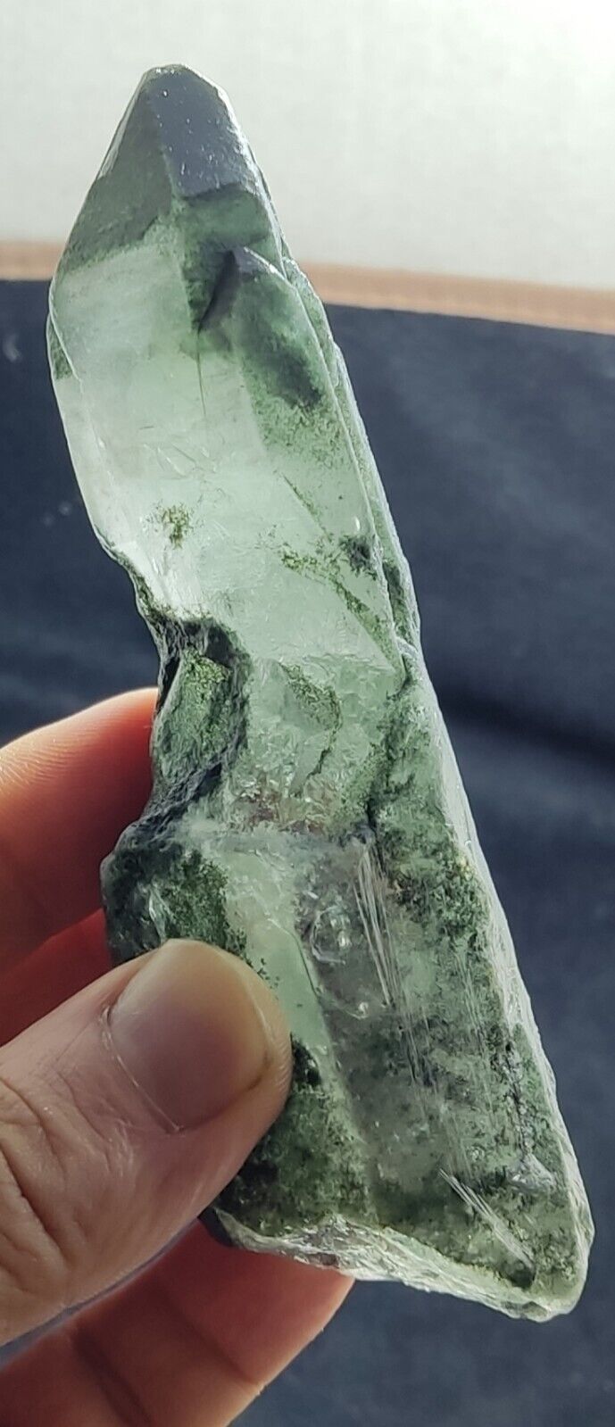 An Aesthetic Natural beautifully terminated chlorite Quartz specimen 260 grams