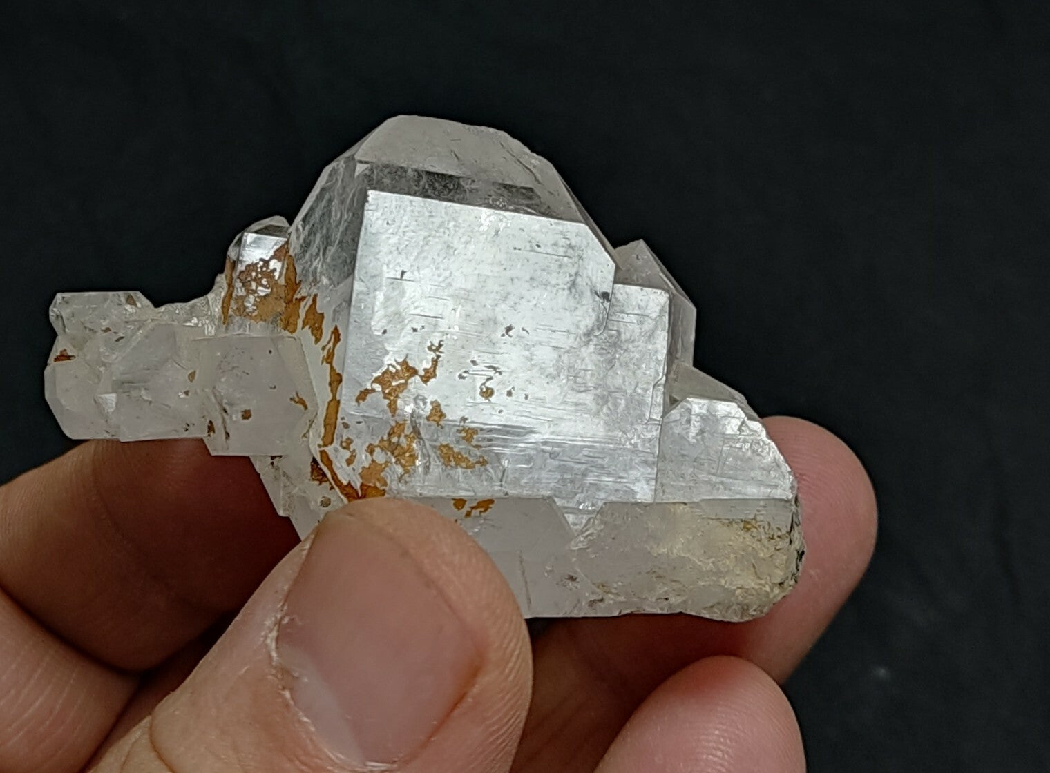 An amazing specimen of terminated faden Quartz crystal 65 grams