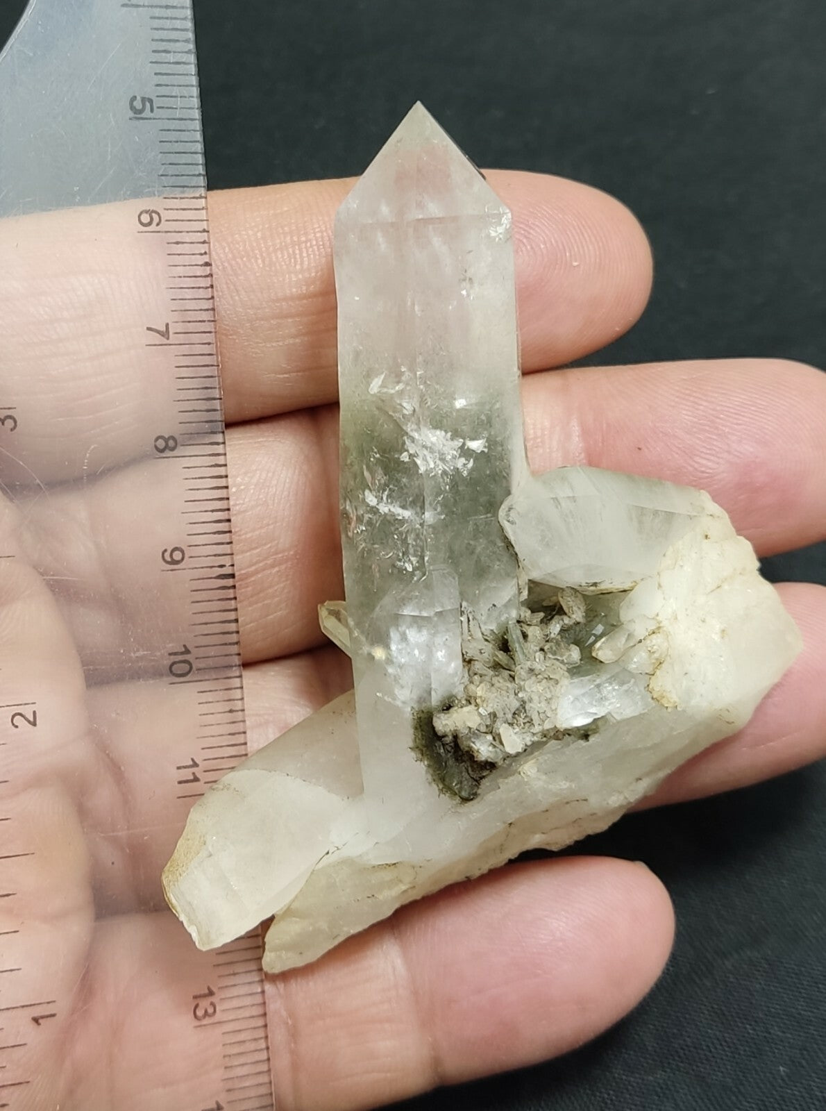 A very Aesthetic Natural beautifully terminated Chlorite Quartz crystal 54 grams