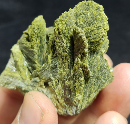 An aesthetic specimen of epidote crystal specimen 110 grams