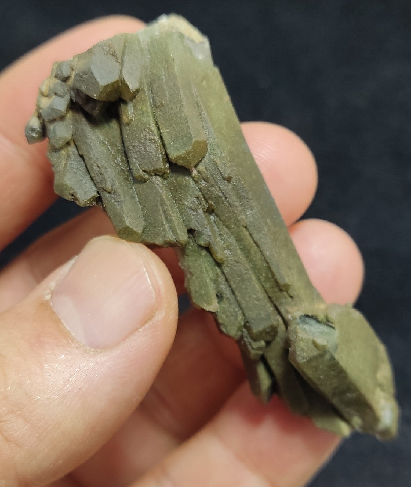 Natural Chlorite Quartz Crystal Bended Formations  35 grams