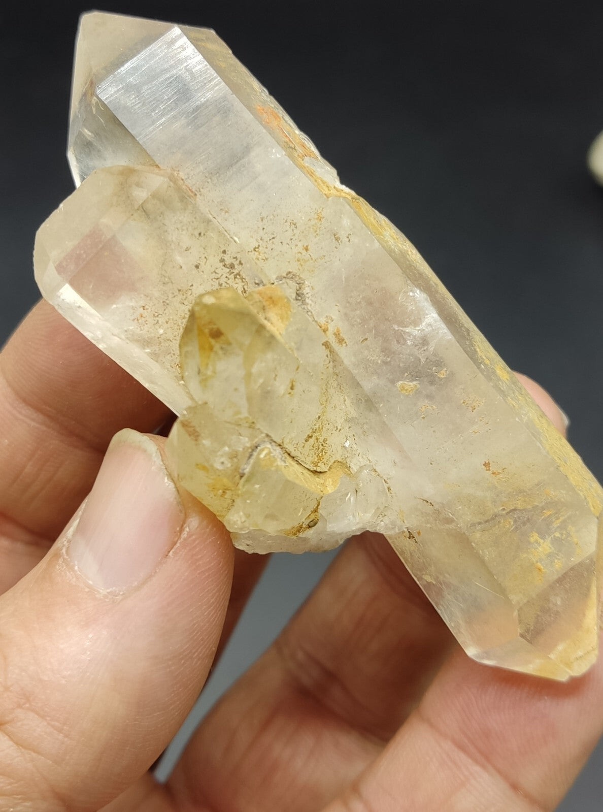 An Aesthetic gemmy double terminated Quartz crystal 68 grams