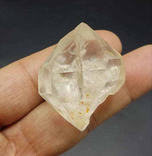 An Aesthetic gemmy double terminated Quartz crystal 33 grams