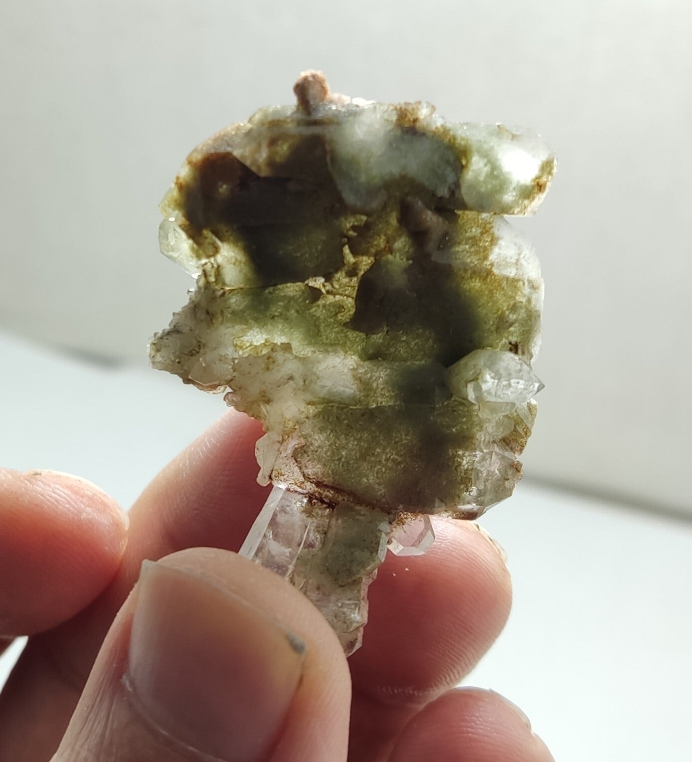 An Aesthetic specimen of chlorite quartz 19 grams