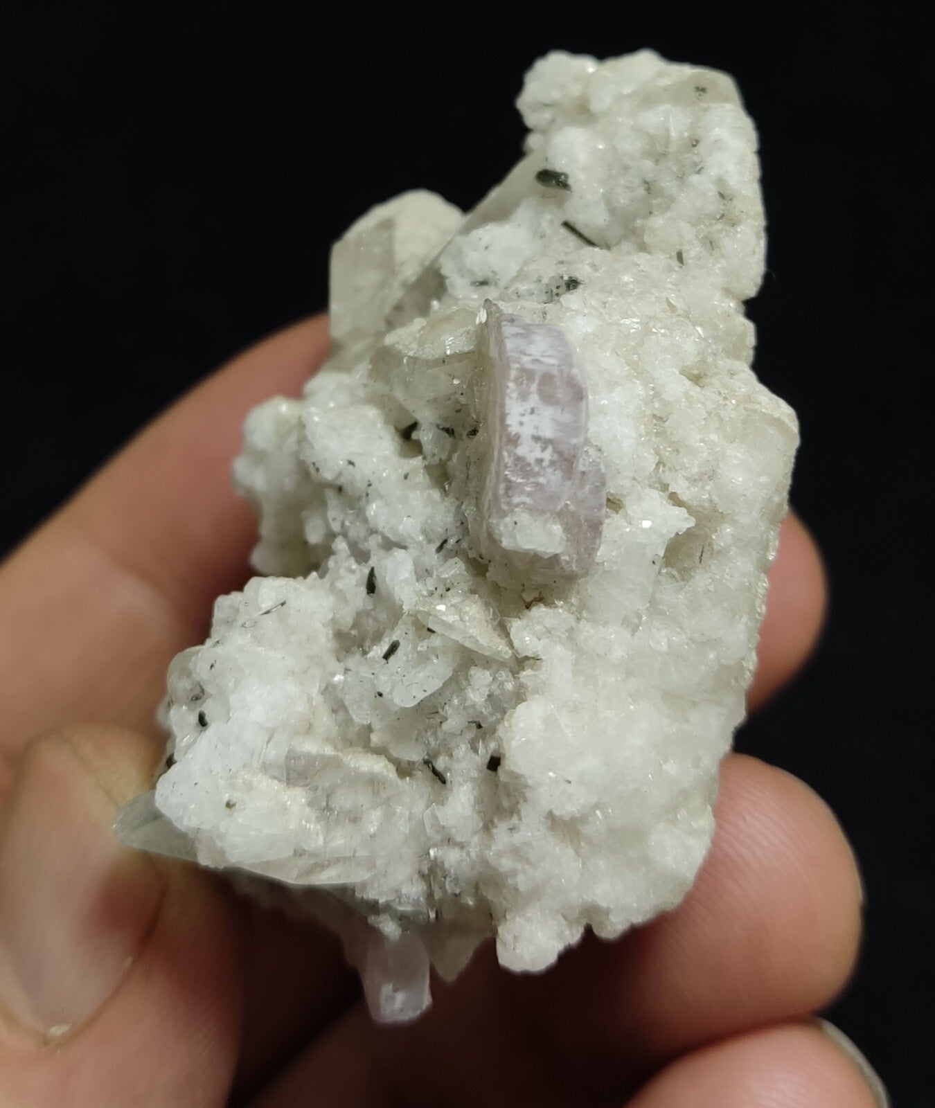 An Aesthetic combo specimen of apatite quartz and albite 69 grams grams