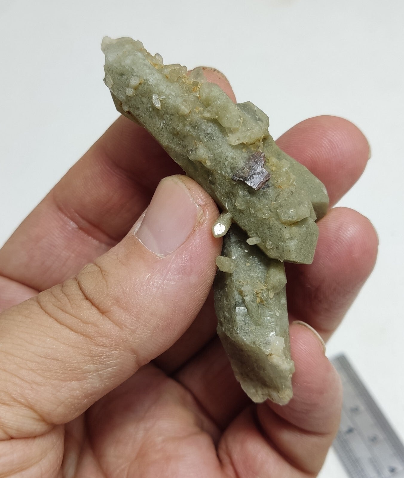 An Aesthetic Natural terminated Chlorite Quartz specimen with brookite 36 grams