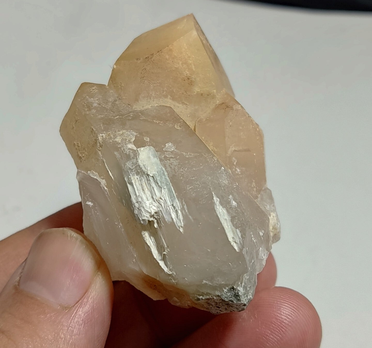 Amphibole included Quartz crystal 88 Grams