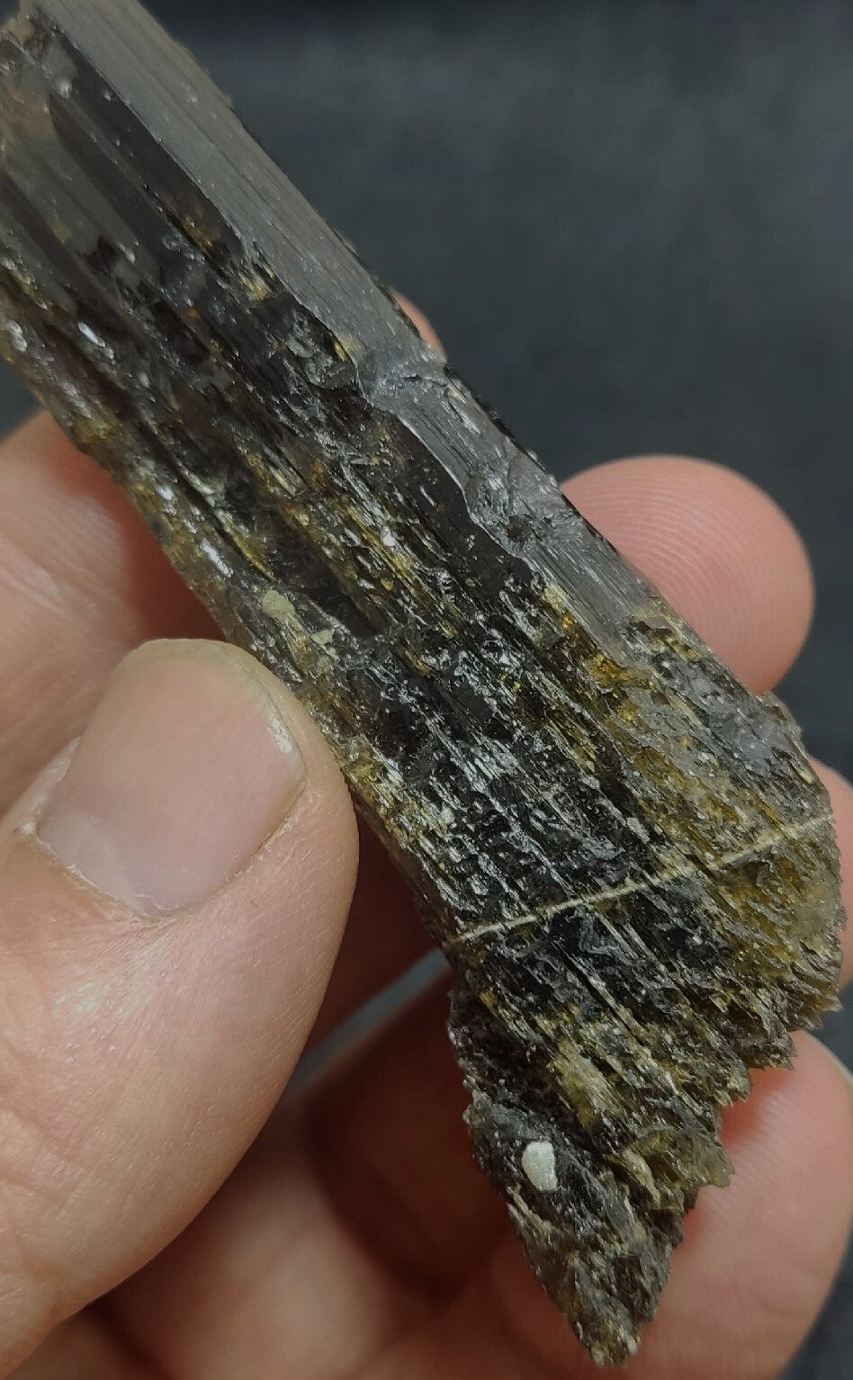 Single etched Epidote Crystal 34 grams