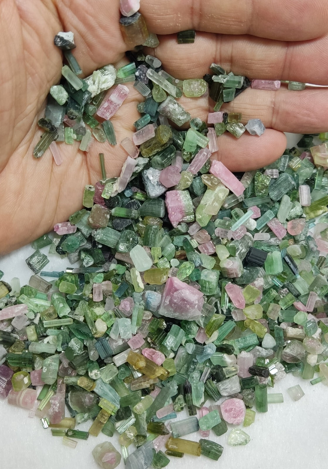 280 grams tourmaline crystals