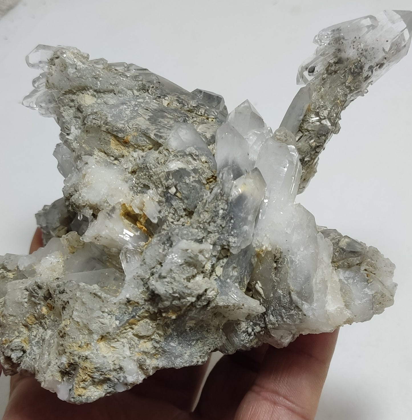 An Aesthetic Natural terminated chlorite quartz specimen 584 grams