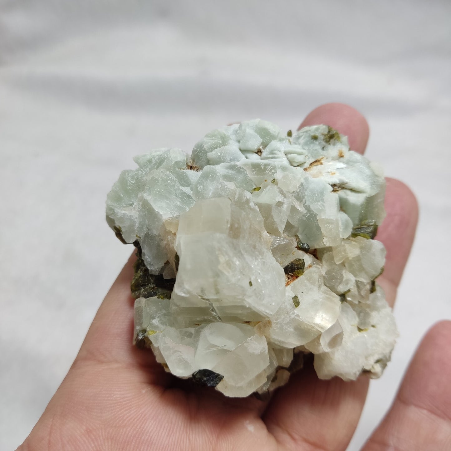An amazing specimen of Adularia/feldspar with epidote 116 grams