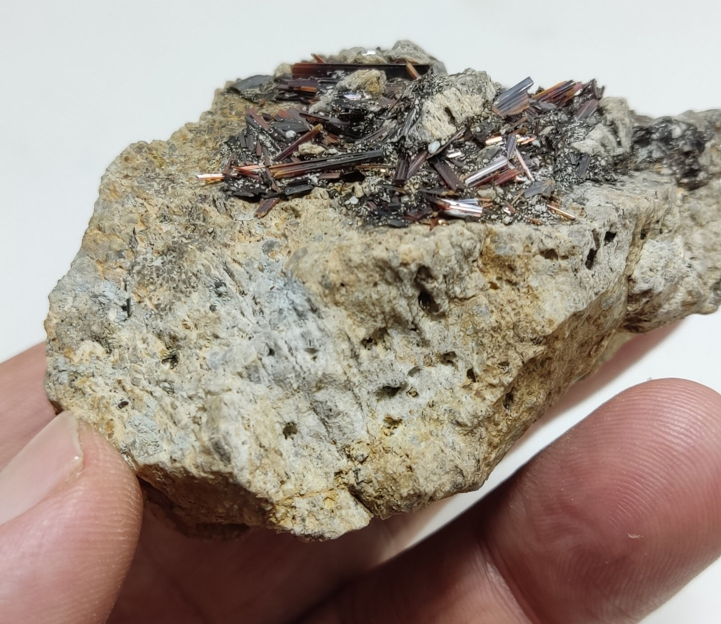 An Aesthetic Natural specimen of rutile crystals on matrix 152 grams