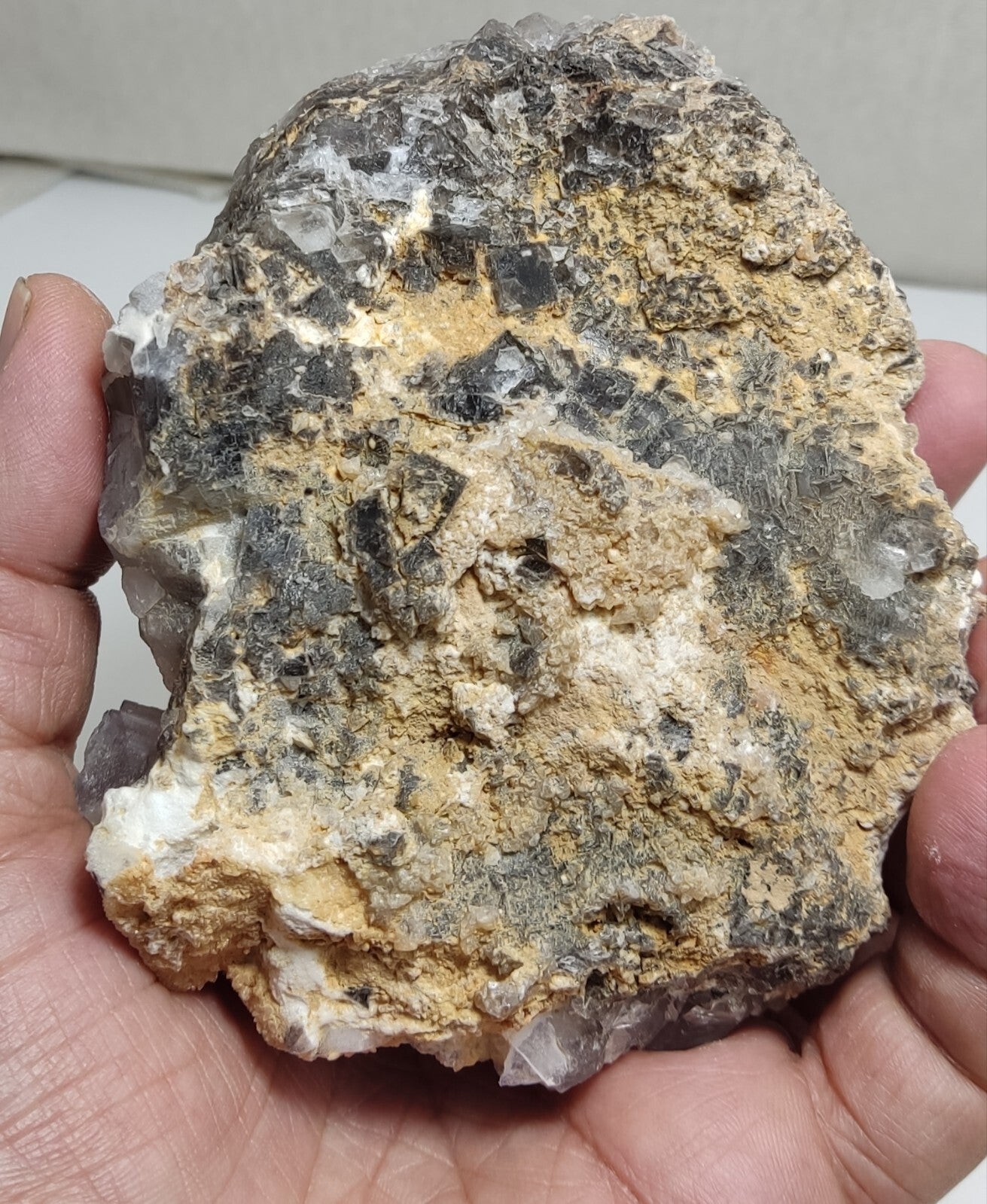 An amazing specimen of cubic light purple color Fluorite 706 grams