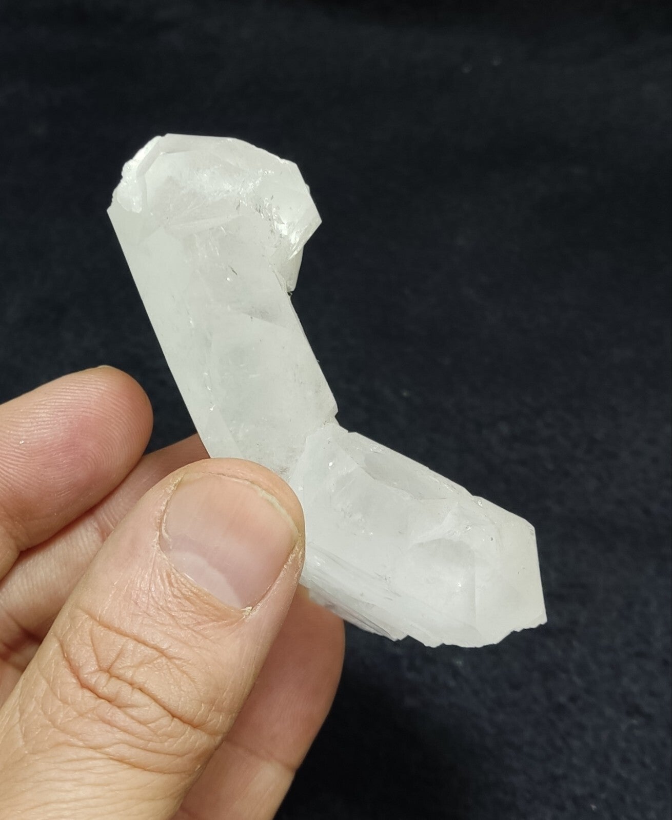 An Aesthetic terminated specimen of faden Quartz cluster 109 grams