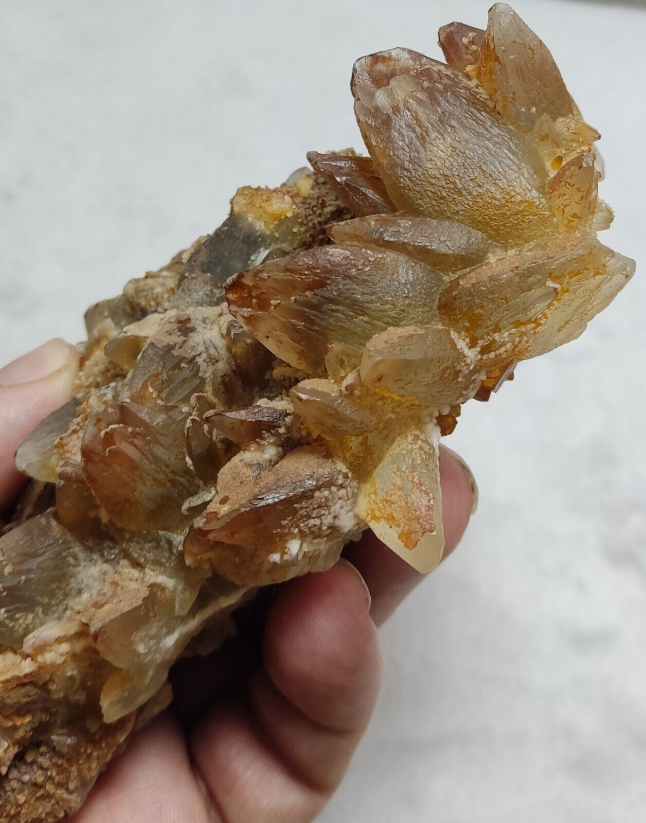 An Aesthetic Naturally terminated specimen of dogtooth calcite 459 grams