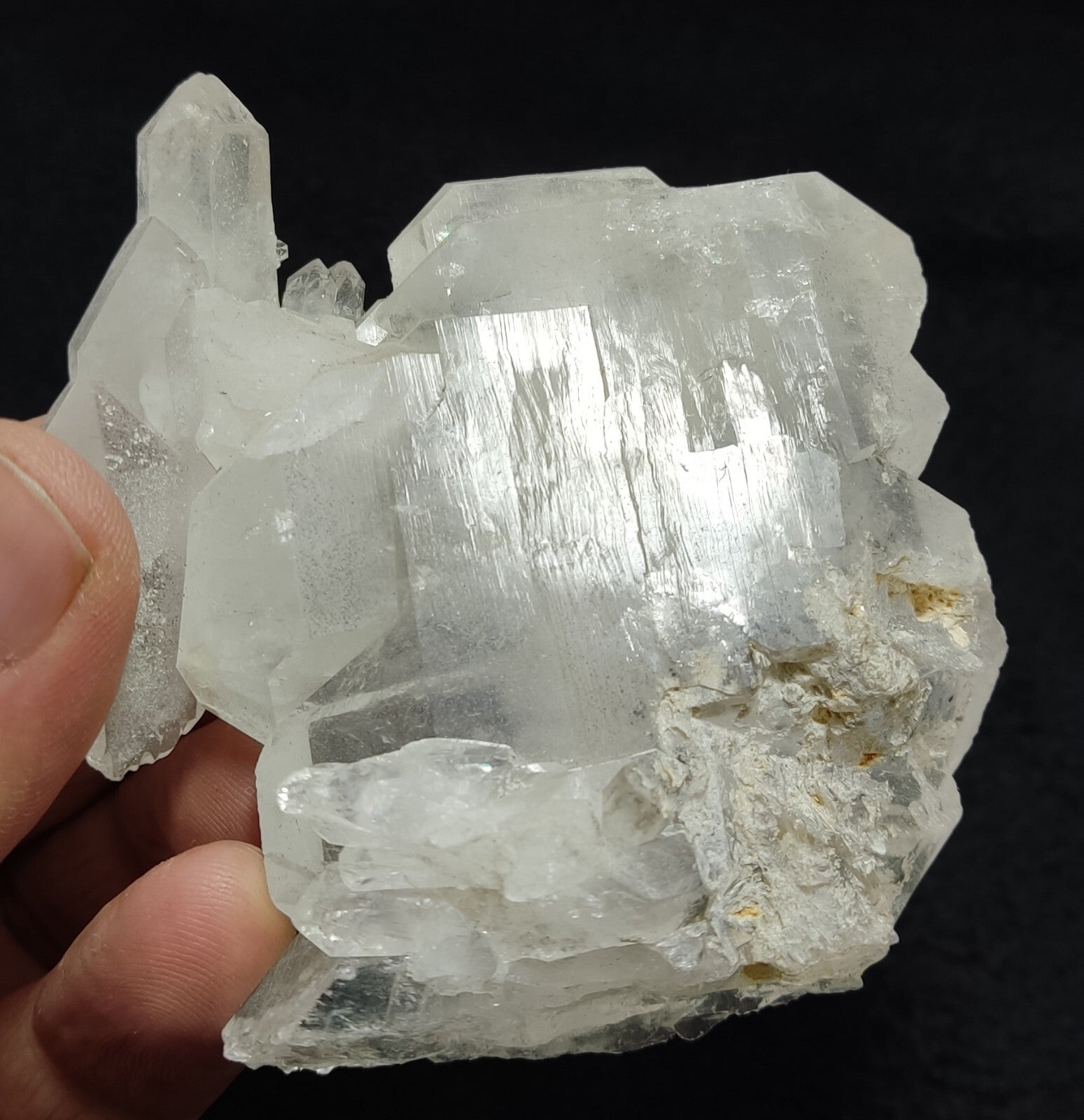 An amazing specimen of terminated faden Quartz crystal 190 grams