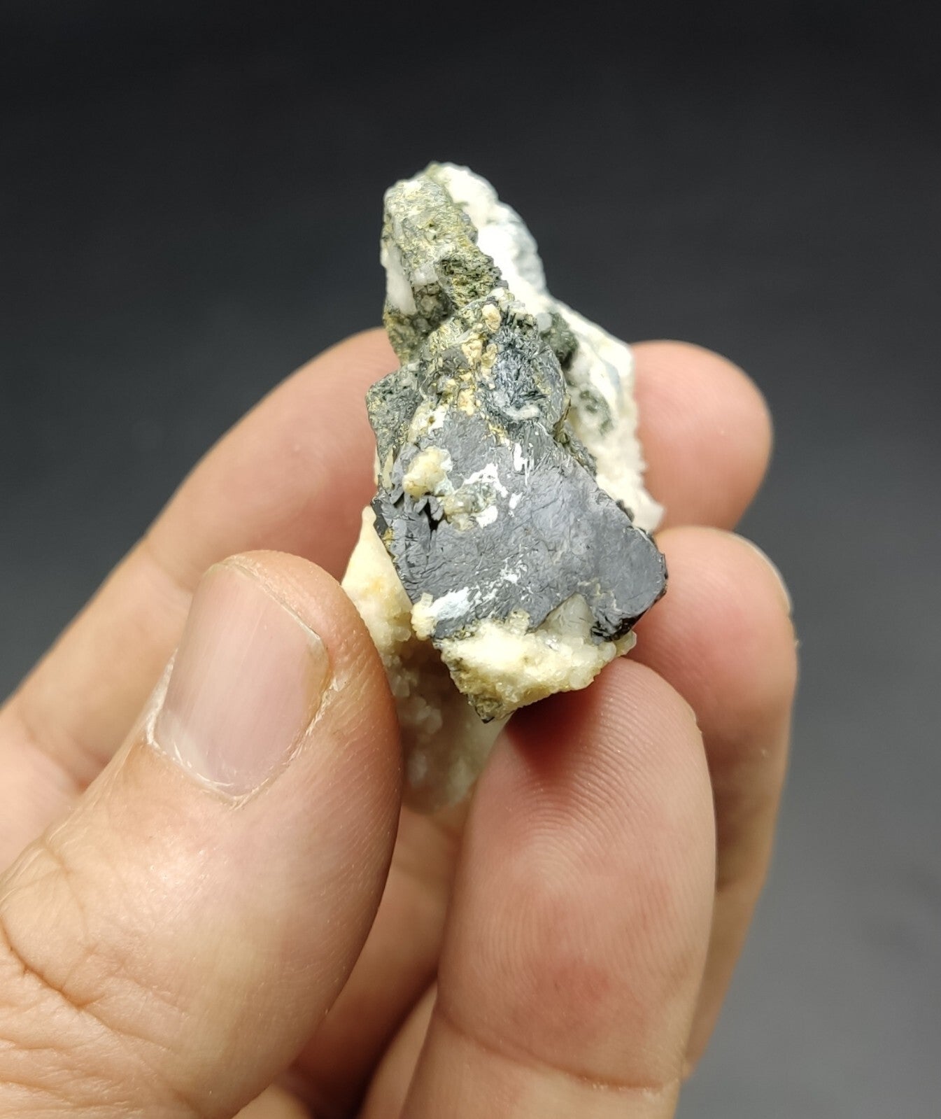 An Aesthetic specimen of epidote in matrix 39 grams