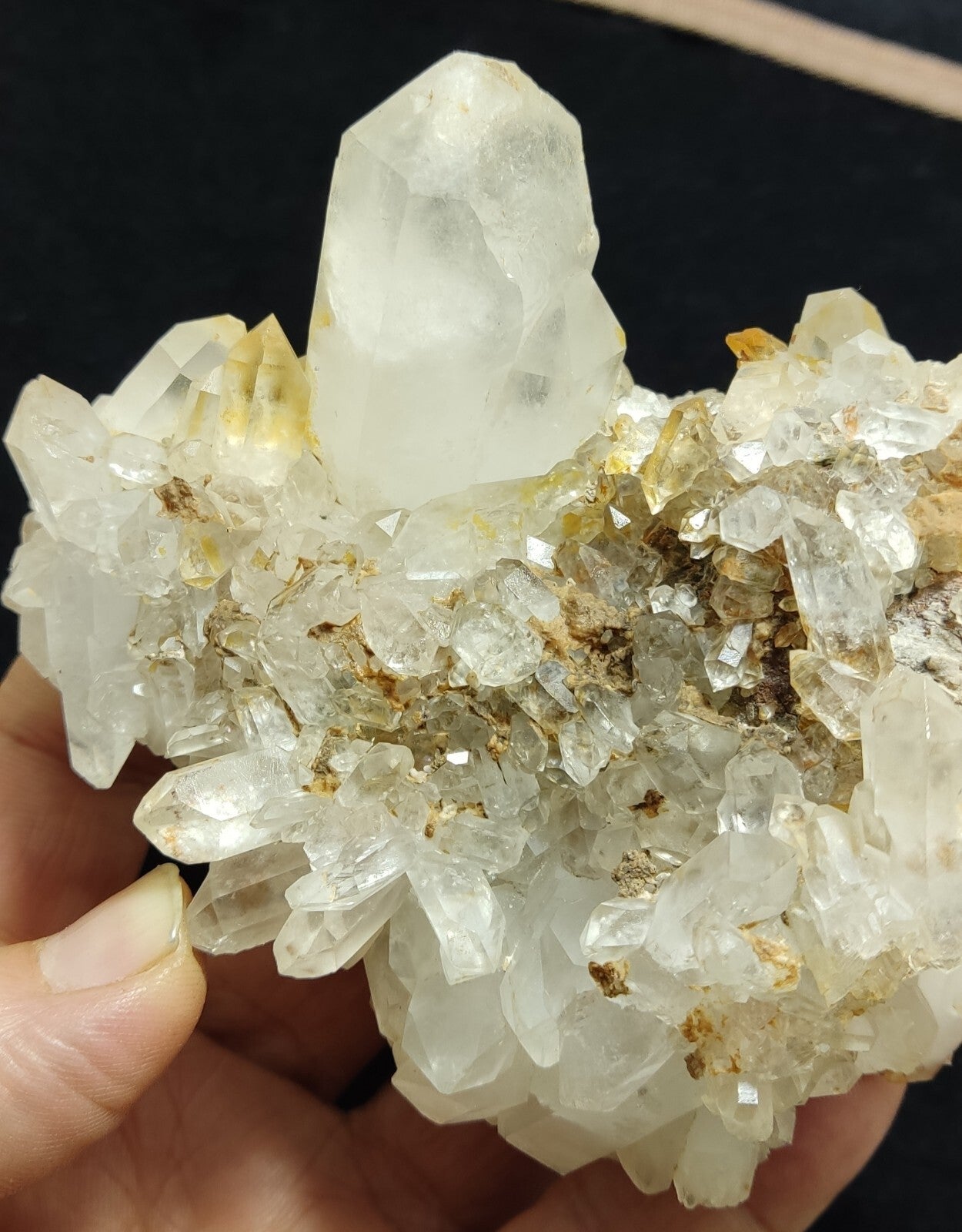 An Aesthetic Natural beautifully terminated Quartz cluster 375 grams
