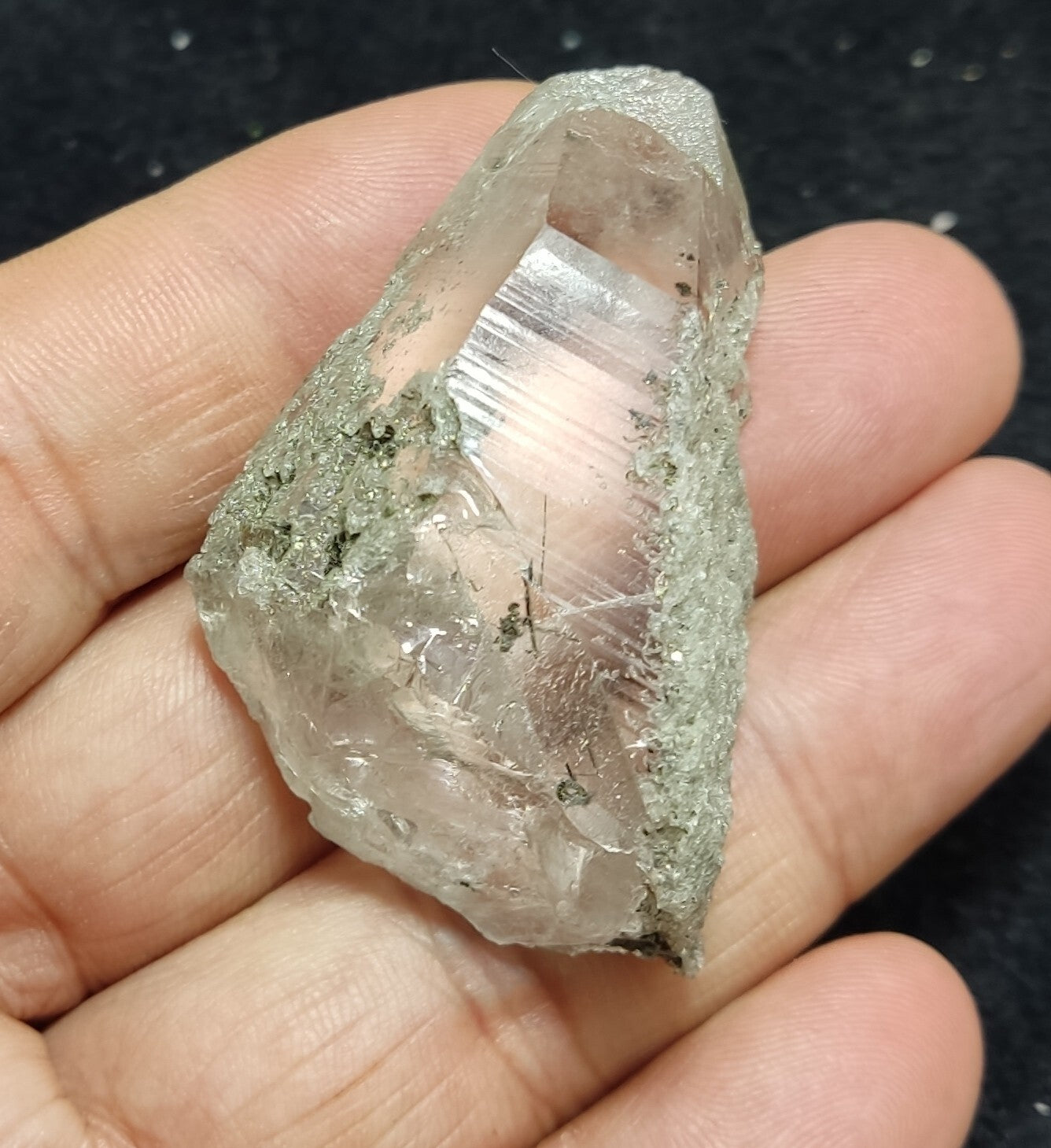 An Aesthetic Natural terminated chlorite quartz specimen 43 grams