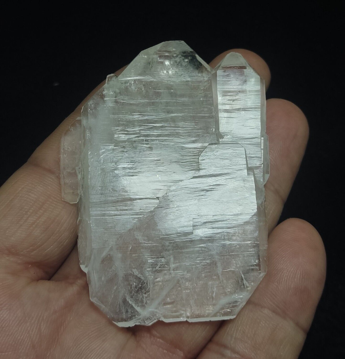 An Aesthetic Natural beautifully terminated flat faden Quartz specimen 45 grams