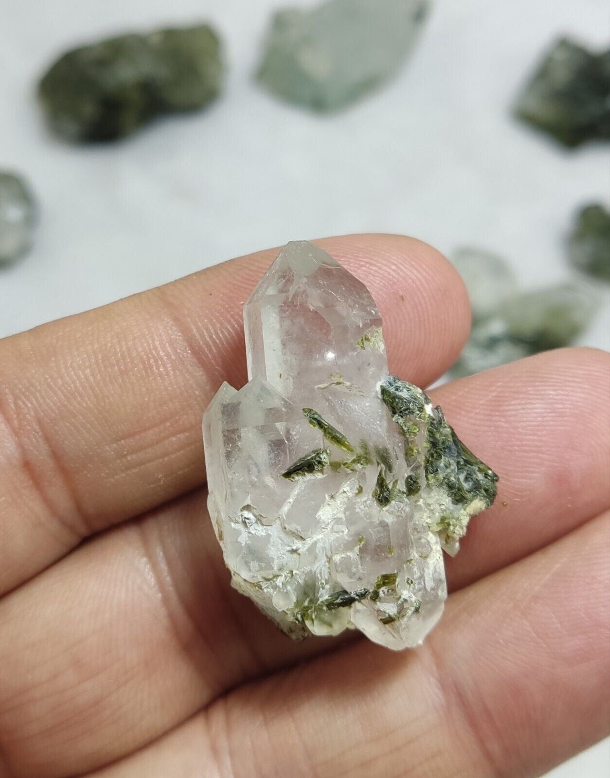 260 grams epidote Quartz crystals