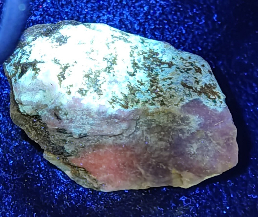 An Aesthetic Natural fluorescent rough Hackmanite specimen 315 grams