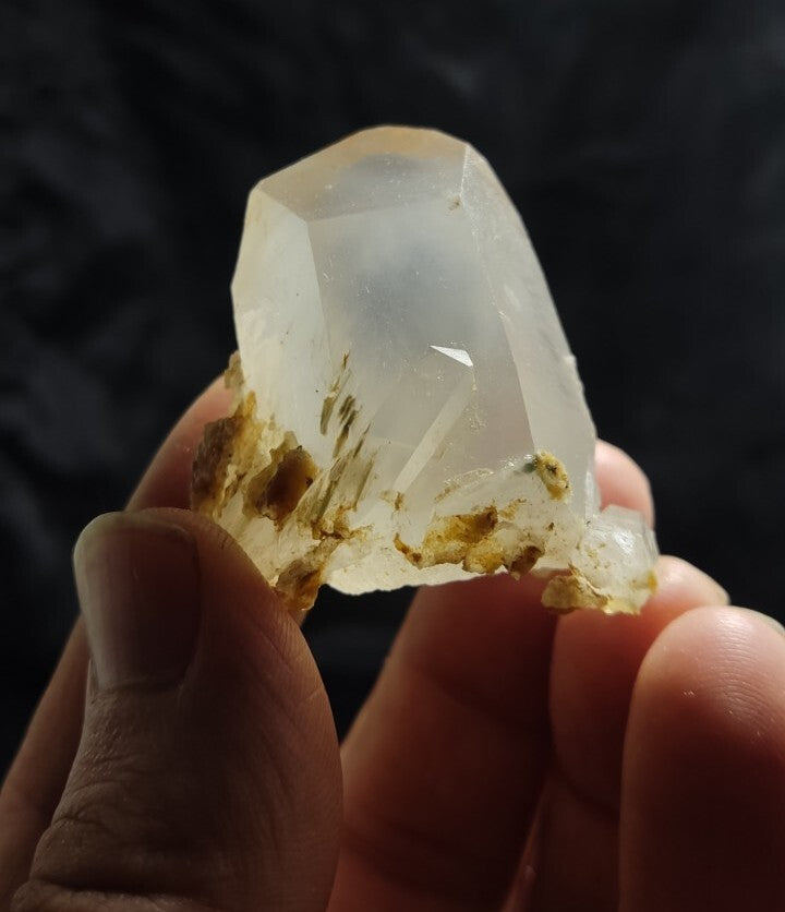 Terminated Quartz Crystal With Amphibole Inclusions 60 grams